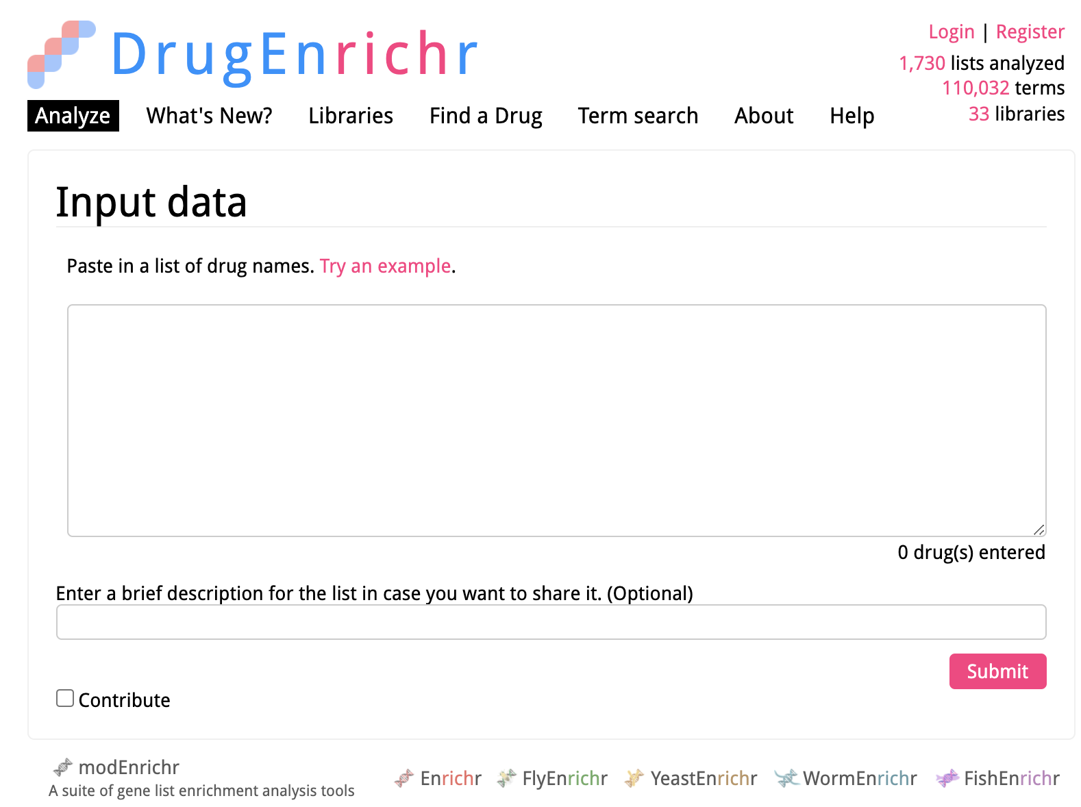 DrugEnrichr site image