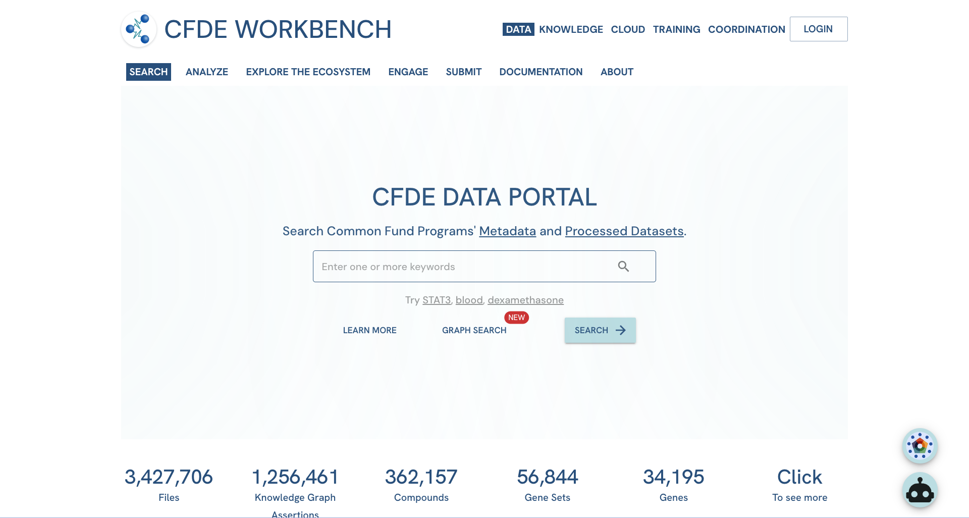 CFDE Workbench site image