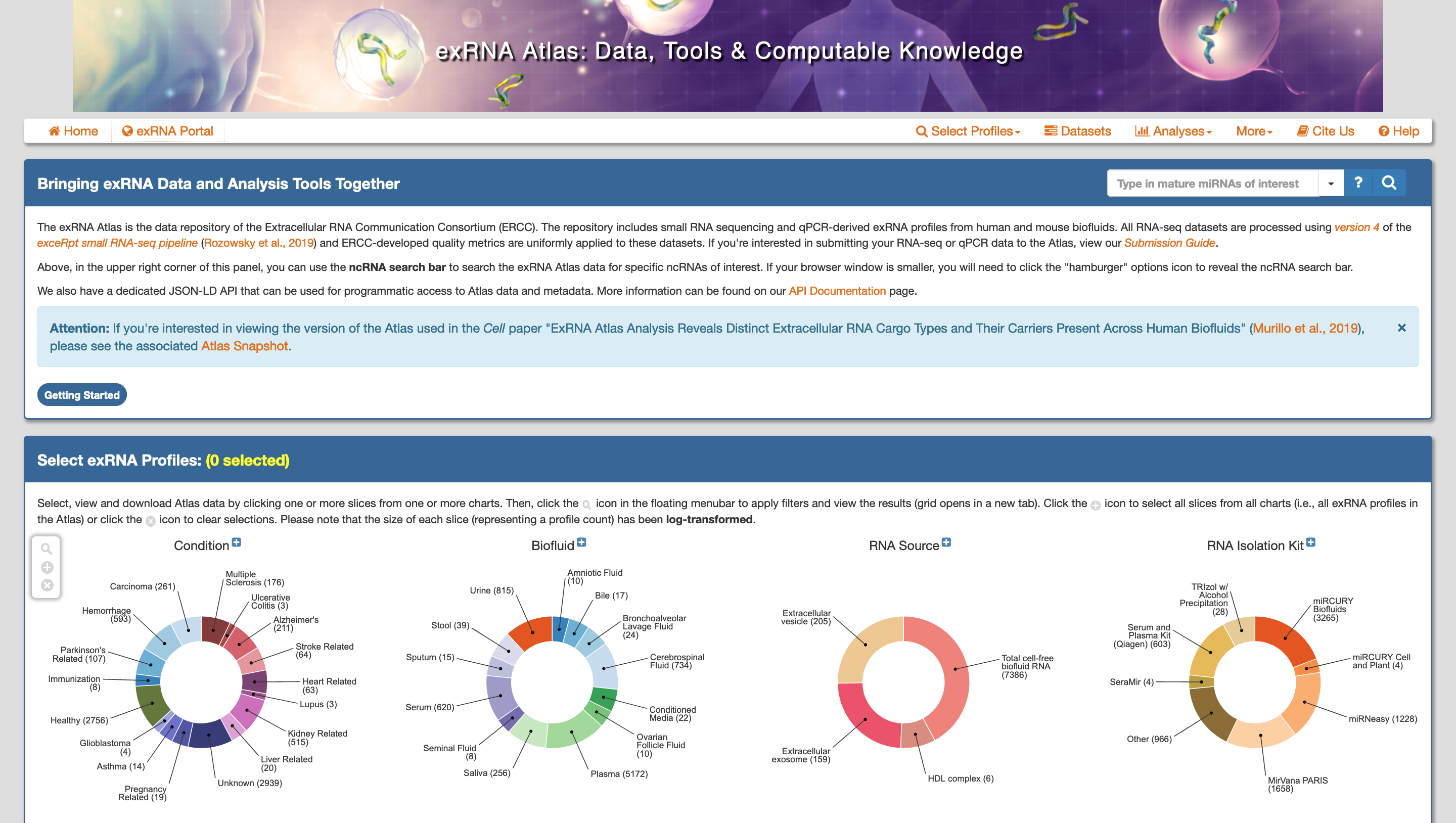 exRNA Atlas site