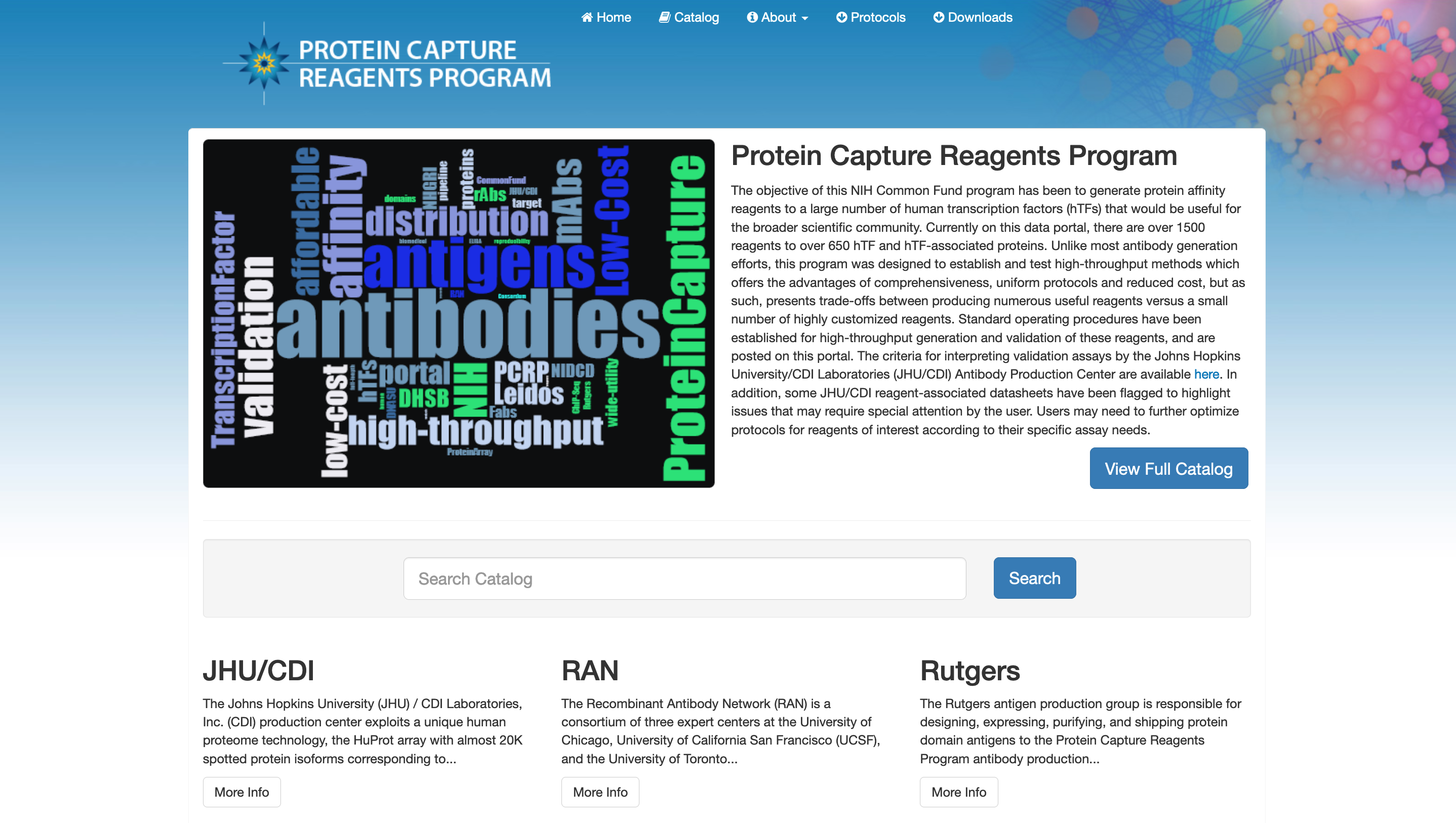 Protein Capture Reagents Program site image